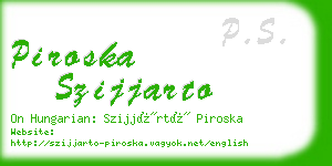 piroska szijjarto business card